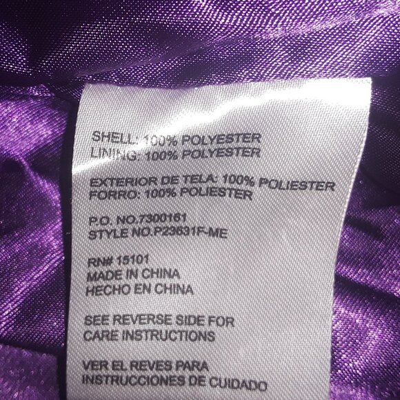 Ladies Pink Envelope, XS soft heavy purple coat w/satin liner, double button up, - Picture 9 of 9